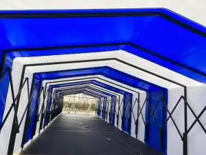 Raylı tünel tente