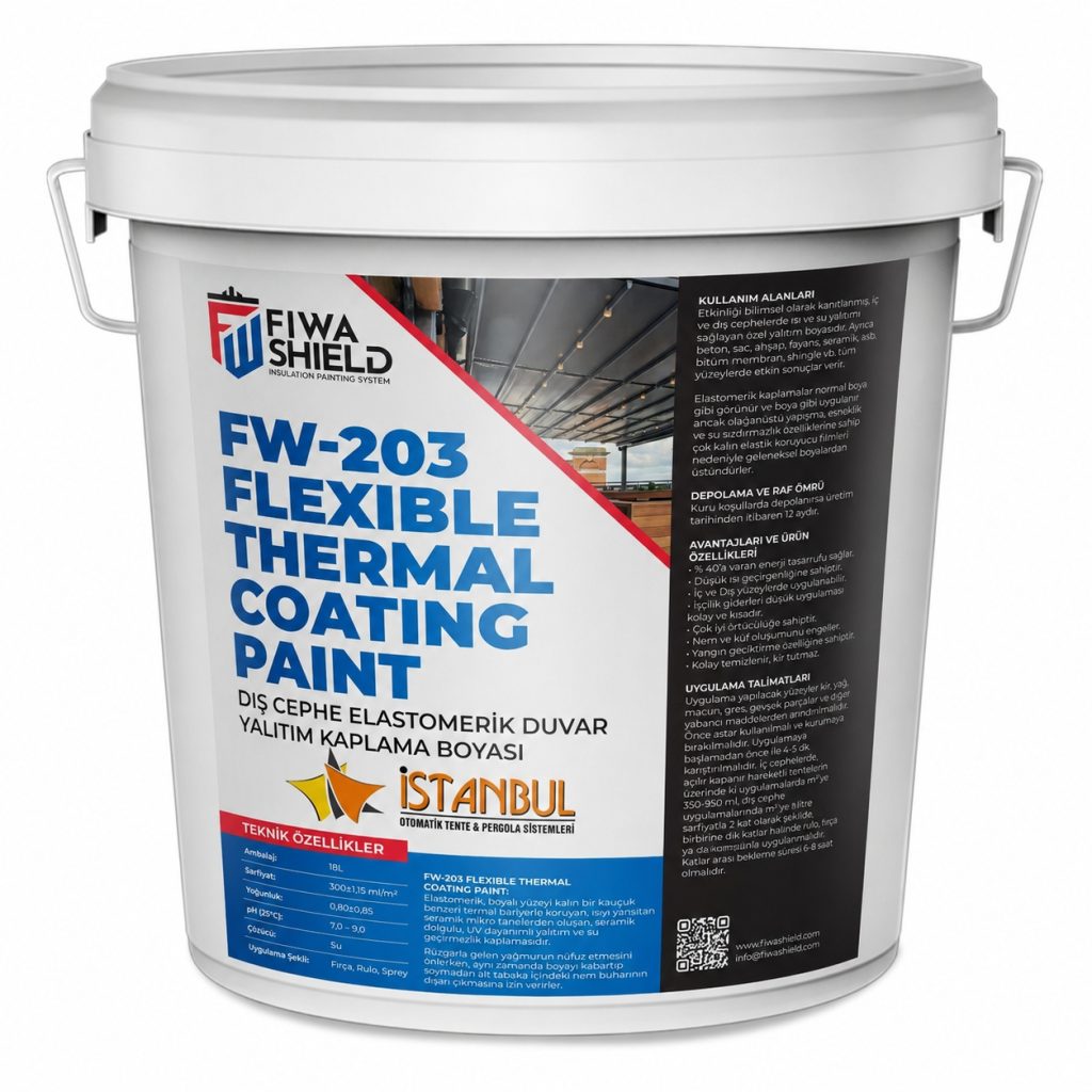 Fiwa Shield FW-203 Tente, Branda ve Pergola Termal Isı Yalıtım Boyası 18 LT